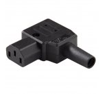Konektor síťový 230V/F IEC C13, zahnutý 90°