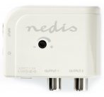 NEDIS zesilovač CATV/ maximální zesílení 15 dB/ 50-694 MHz/ 2 výstupy/ konektor IEC/ bílý