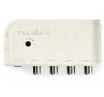 NEDIS zesilovač CATV/ maximální zesílení 10 dB/ 50-694 MHz/ 4 výstupy/ konektor IEC/ bílý