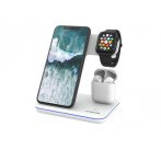 Canyon CNS-WCS302W, 3v1, bezdrôtová Qi nabíjacia stanica pre 3 zariadenia simultánne, biela