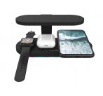 Canyon CNS-WCS501B, 5v1, bezdrôtová Qi nabíjacia stanica pre 4 zariadenia simultánne + UV sterilizátor, LED podsvietenie