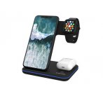 Canyon CNS-WCS303B, 3v1, bezdrôtová Qi nabíjacia stanica pre 3 zariadenia simultánne, čierna