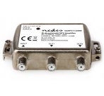 NEDIS zesilovač CATV/ maximální zesílení 12dB/ 85-1218 MHz/ 2 výstupy/ zpětný kanál - 4,5 dB/ 5-65 MHz/ konektor F/ šedý