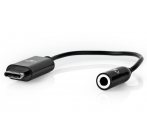 NEDIS USB-C adaptér/ USB-C zástrčka – 3,5 mm jack zásuvka/ černý/ 15cm