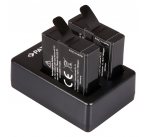 PATONA sada pro digitální kameru Dual GoPro Hero 5/6/7 nabíječka + 2x baterie 1250mAh USB