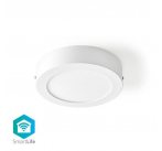 Nedis WIFILAW10WT - Chytré Wi-Fi Stropní Světlo | Kulaté | Průměr 17 cm | Teplá až Studená Bílá | 800 lm | 12 W | Tenká Konstrukce